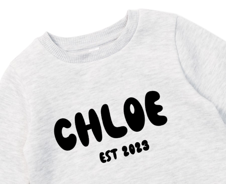 BUBBLE NAME & EST SWEATSHIRT