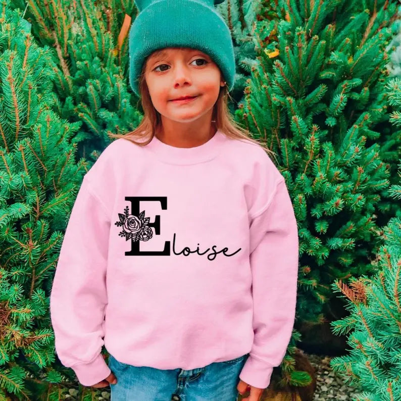 FLORIAL INITIAL SWEATSHIRT