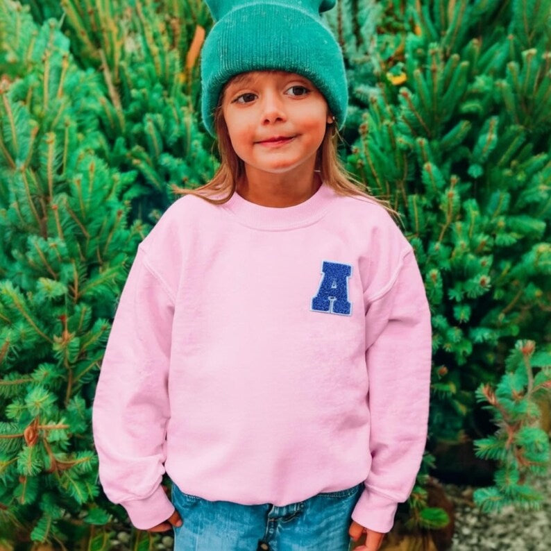 CHENILLE INITIAL SWEATSHIRT