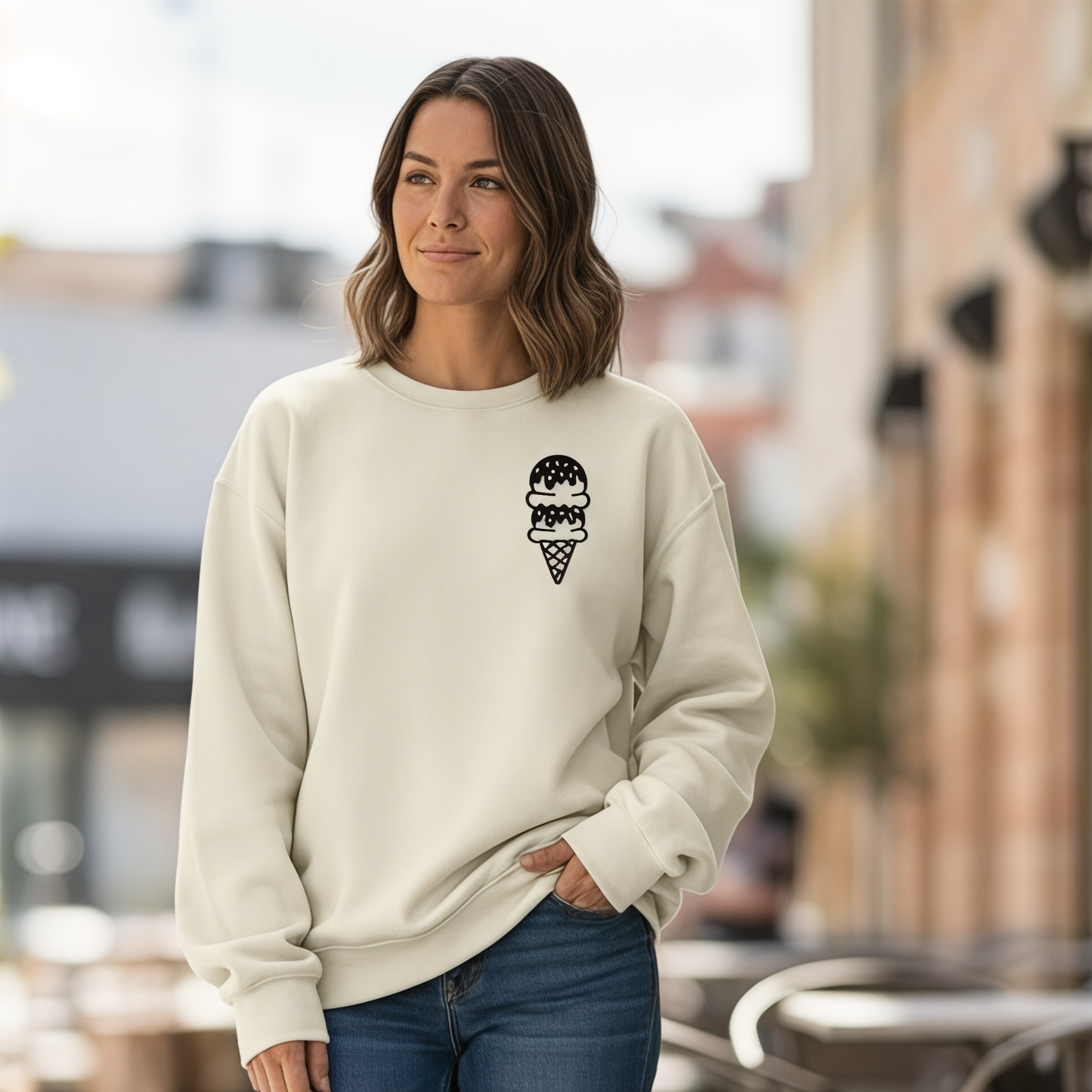 I LOVE🍦 Adult Sweatshirt