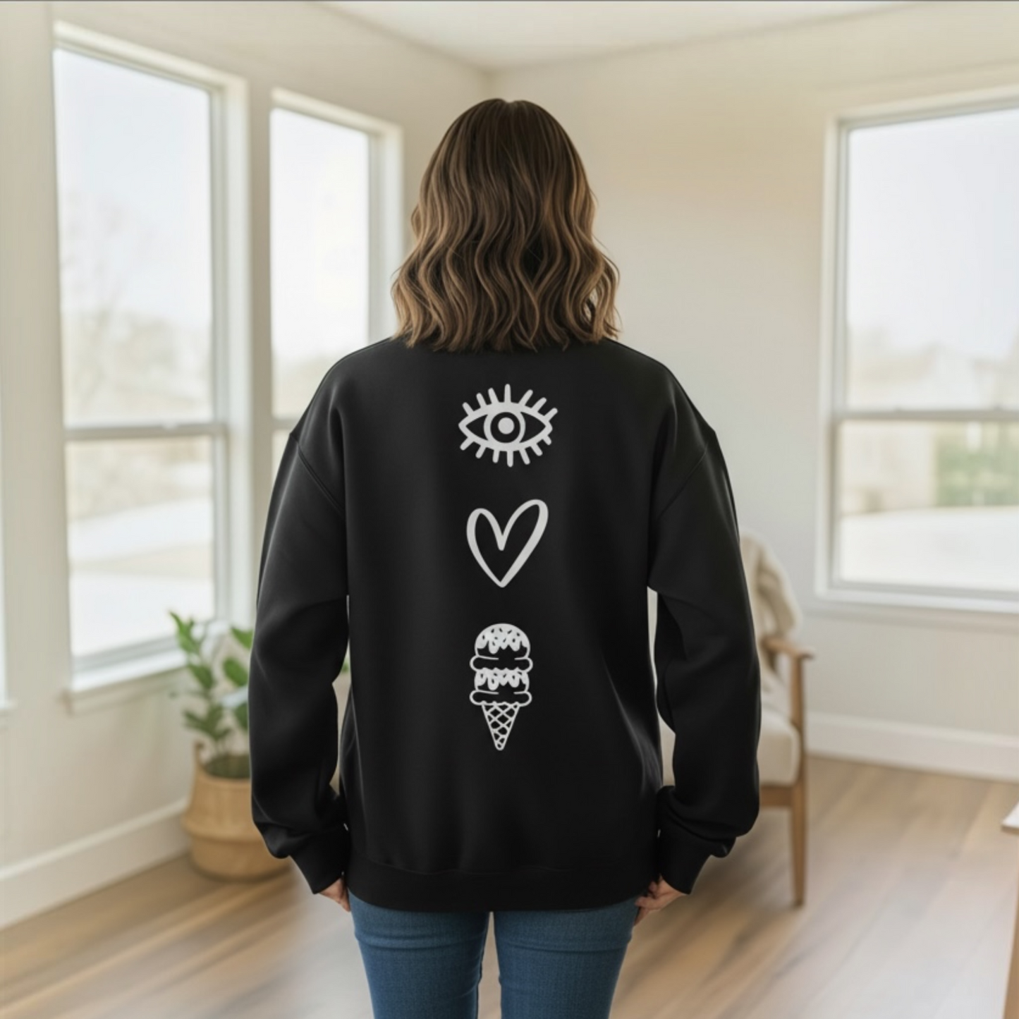 I LOVE🍦 Adult Sweatshirt