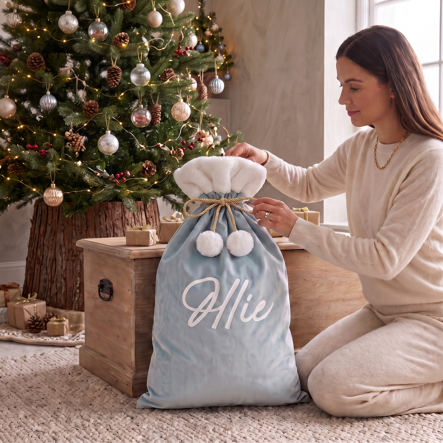 LUX CHRISTMAS SACK - BLUE