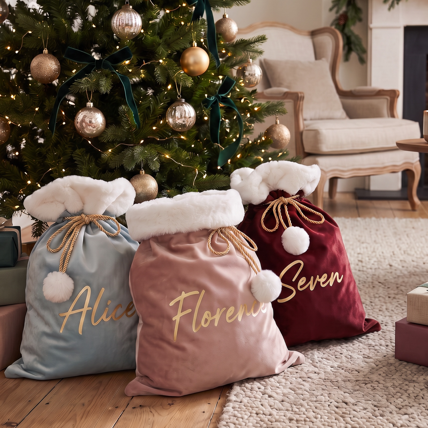LUX CHRISTMAS SACK - PINK