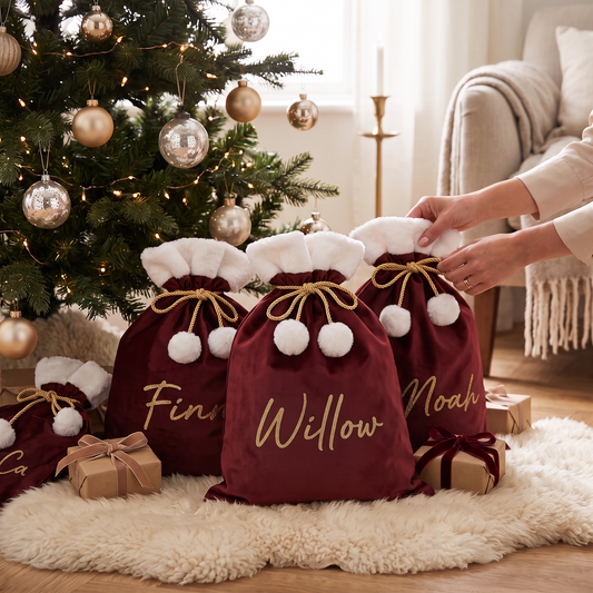 LUX CHRISTMAS SACK - DEEP WINE