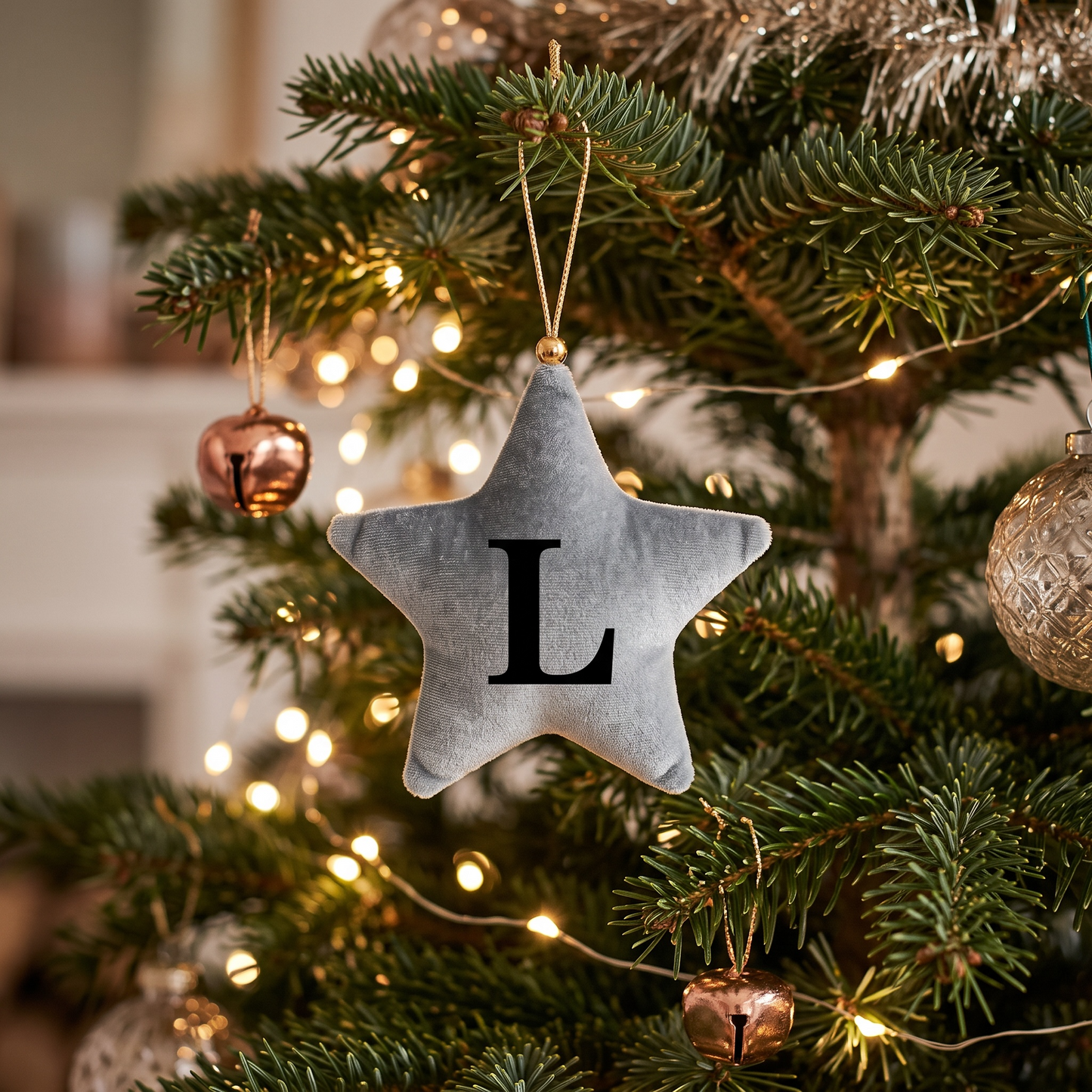 VELVET STARS CHRISTMAS DECORATION - LETTER
