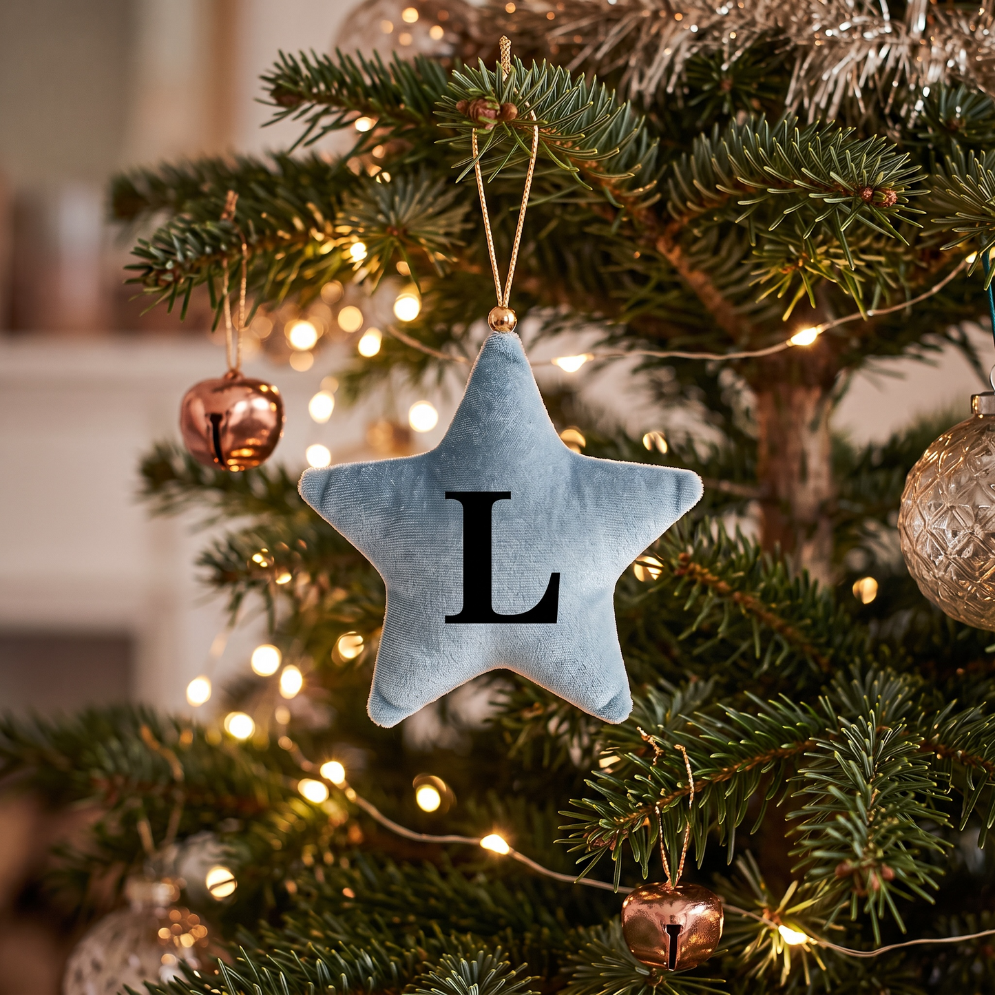 VELVET STARS CHRISTMAS DECORATION - LETTER