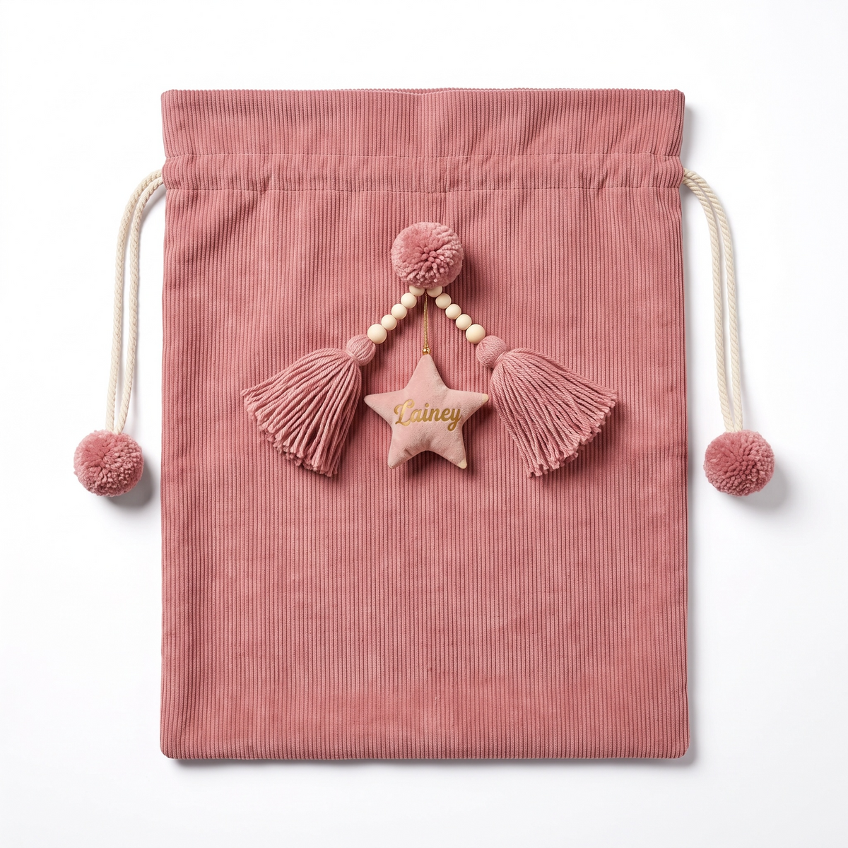 CORDUROY SANTA SACK - Rose