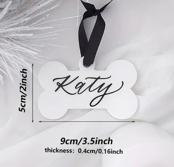 DOG BONE CHRISTMAS DECORATION