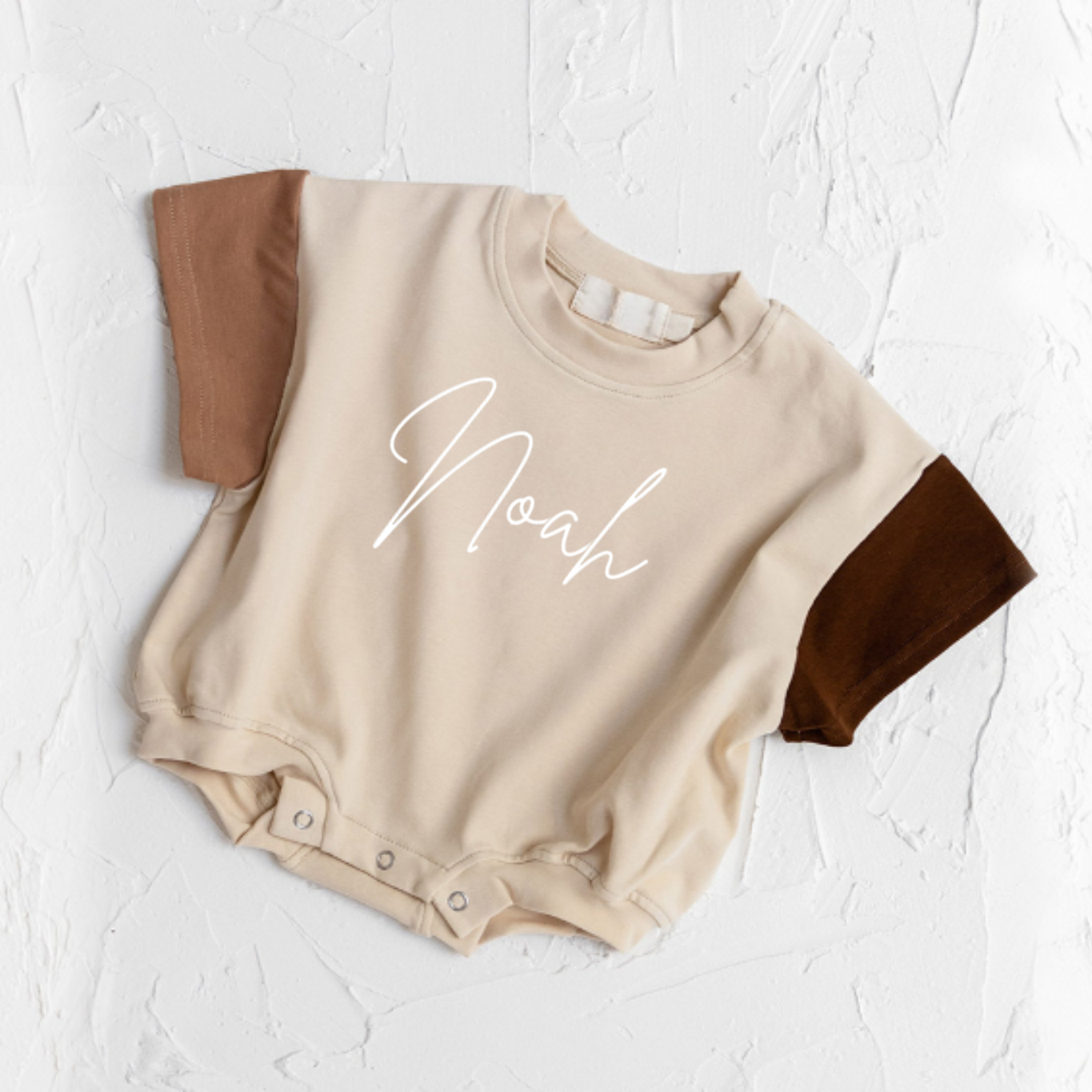 OVERSISED COLOUR BLOCK ROMPER - Beige