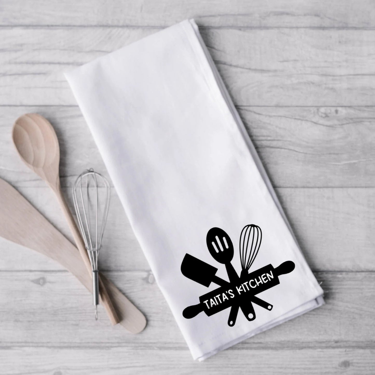 PERSONALISED TEA TOWEL - Utensils