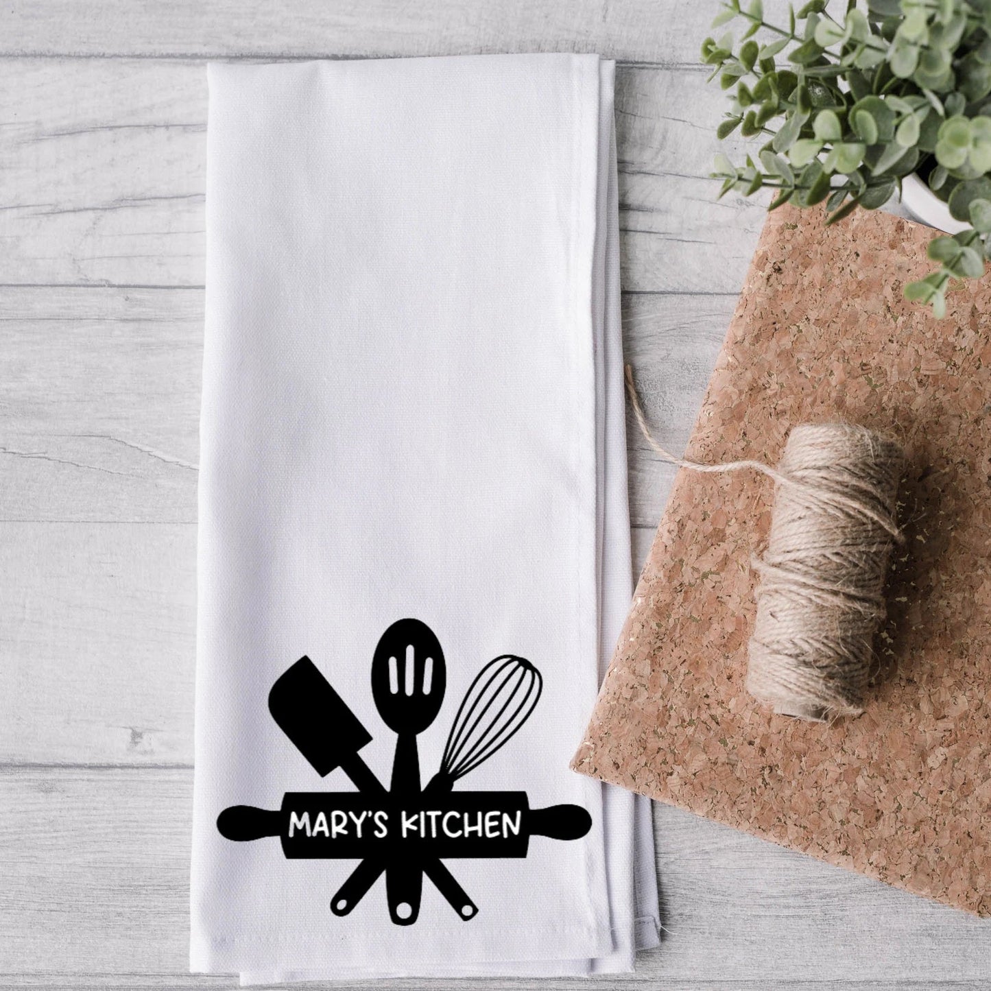 PERSONALISED TEA TOWEL - Utensils