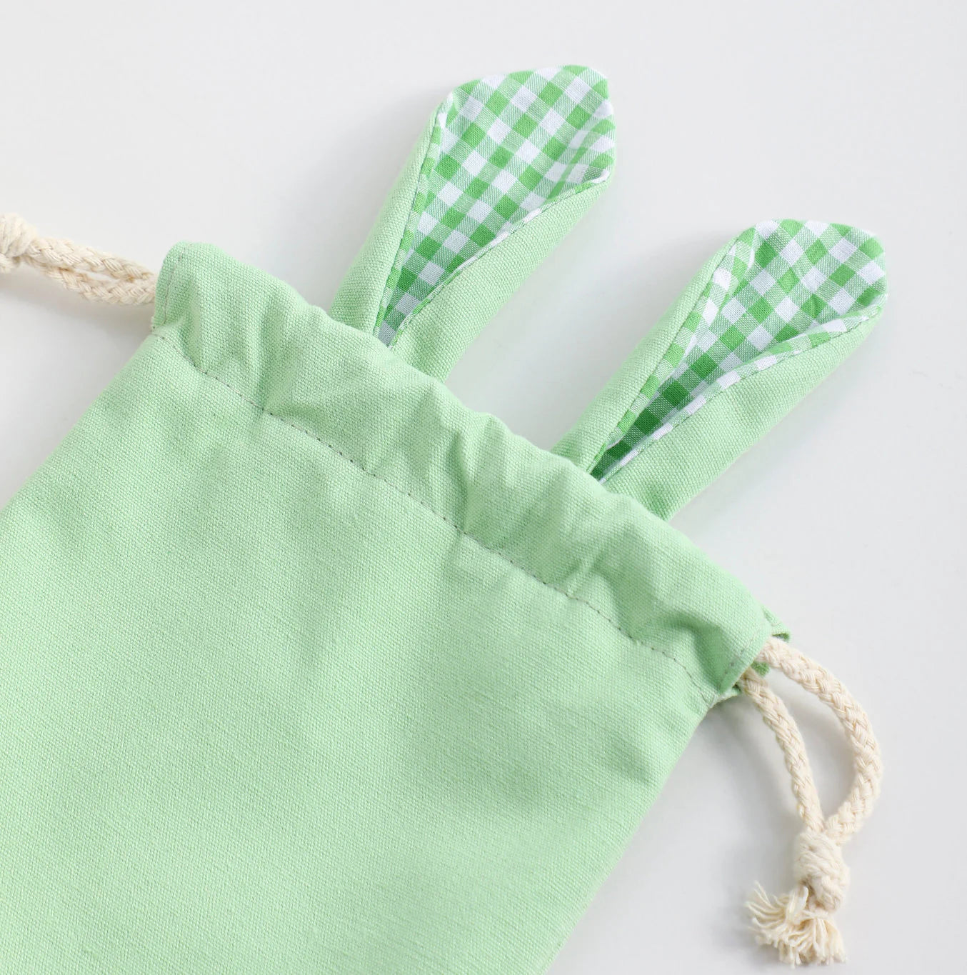 GINGHAM BUNNY BAG -GREEN