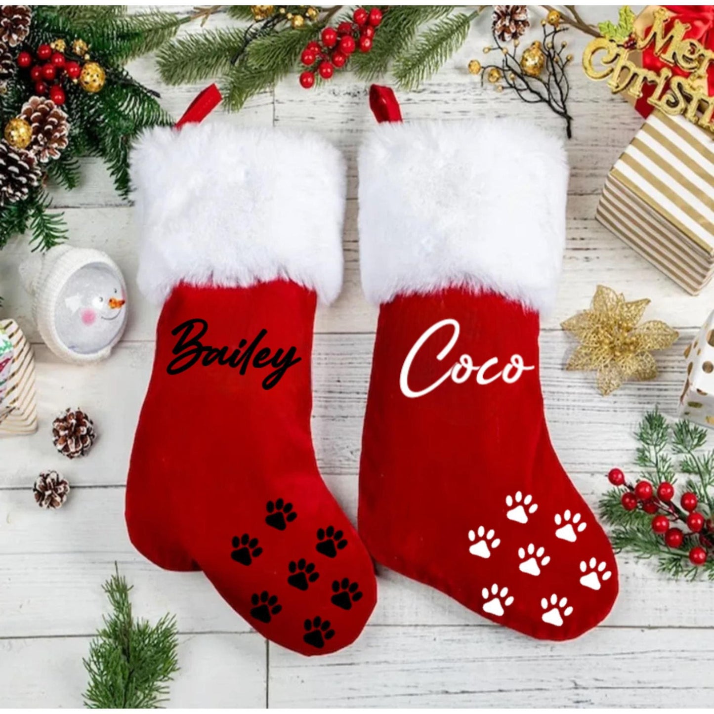 DOG LUXE SANTA STOCKING