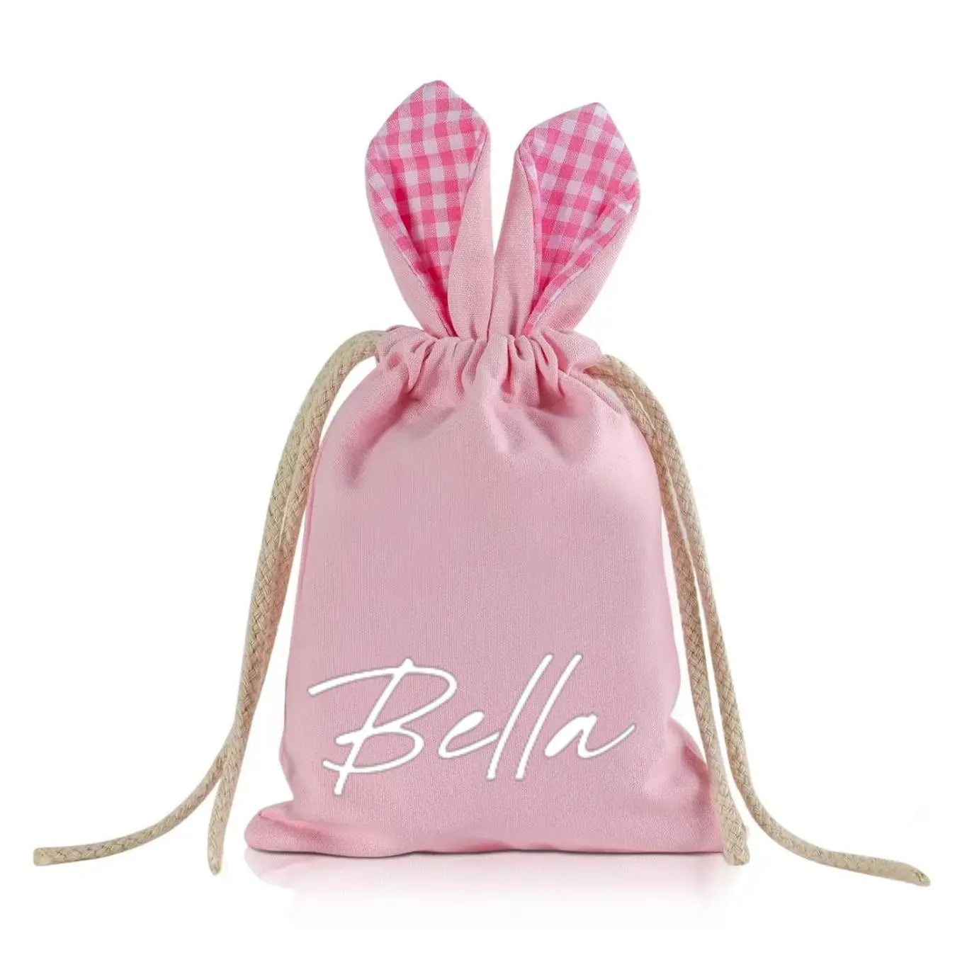 GINGHAM BUNNY BAG -PINK