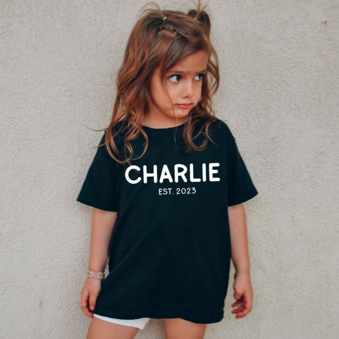 Name Est CLASSIC NAME & EST TEE – Little Terror.