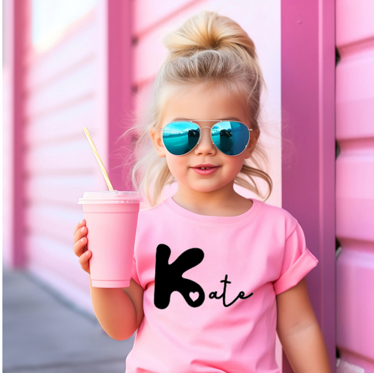 HEART INITIAL TEE