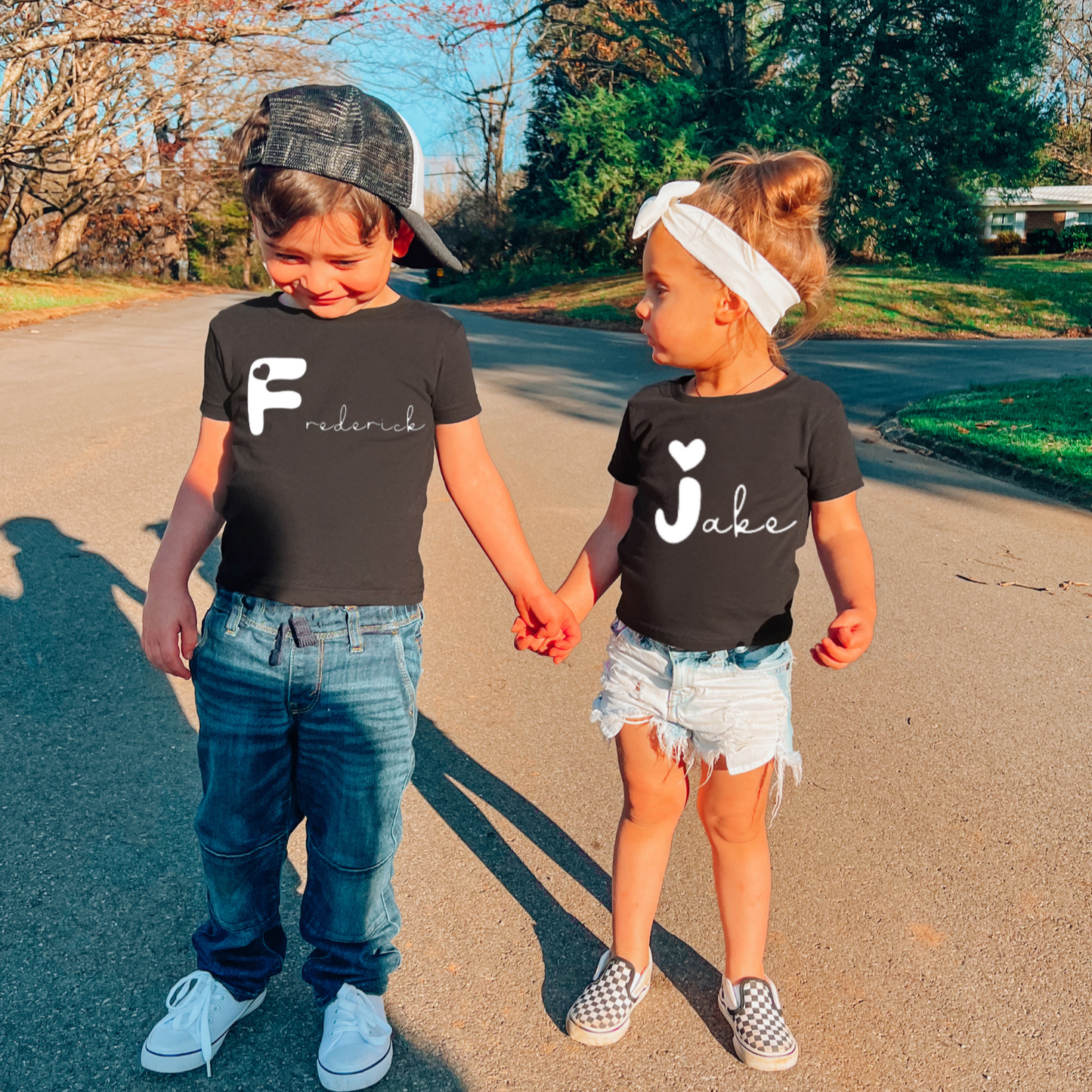 HEART INITIAL TEE