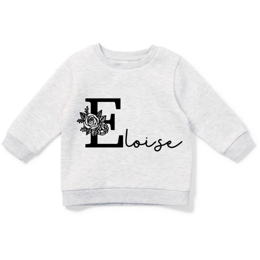 FLORIAL INITIAL SWEATSHIRT
