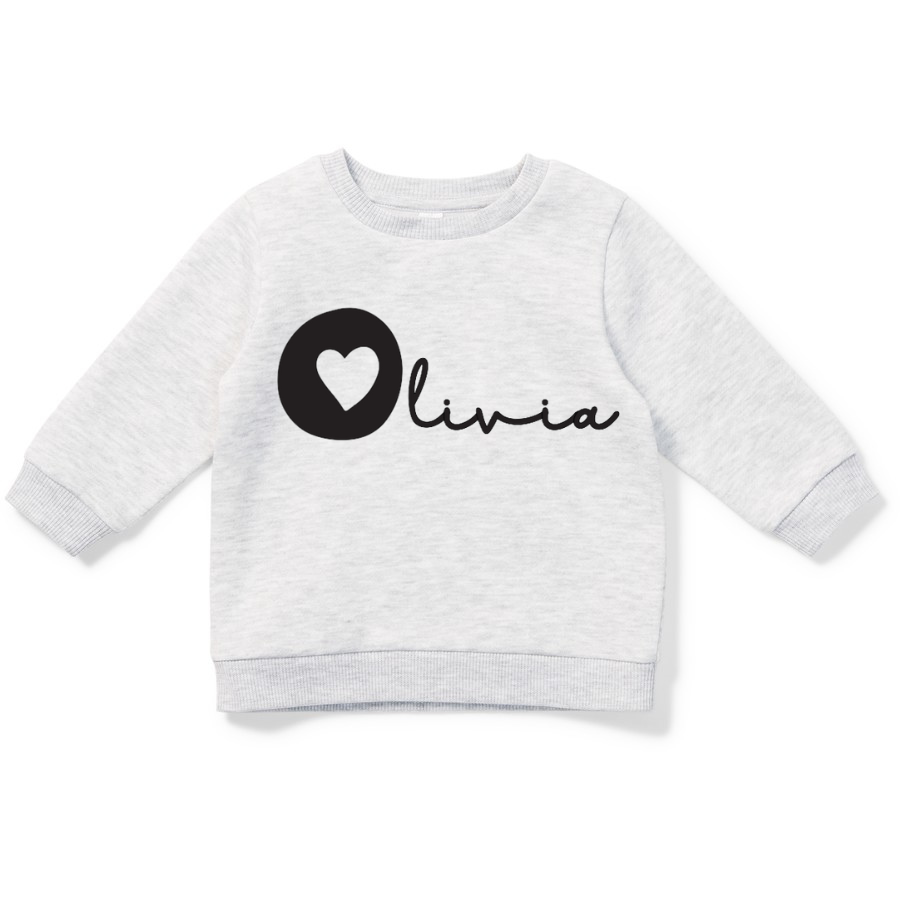 HEART INITIAL SWEATSHIRT