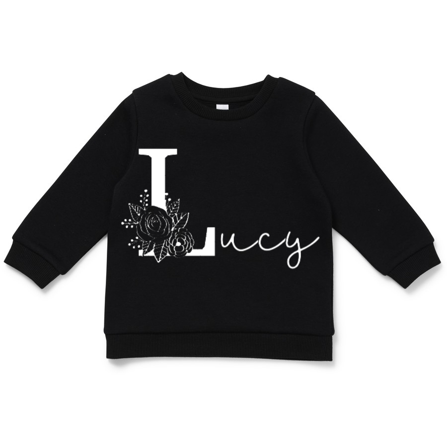 FLORIAL INITIAL SWEATSHIRT