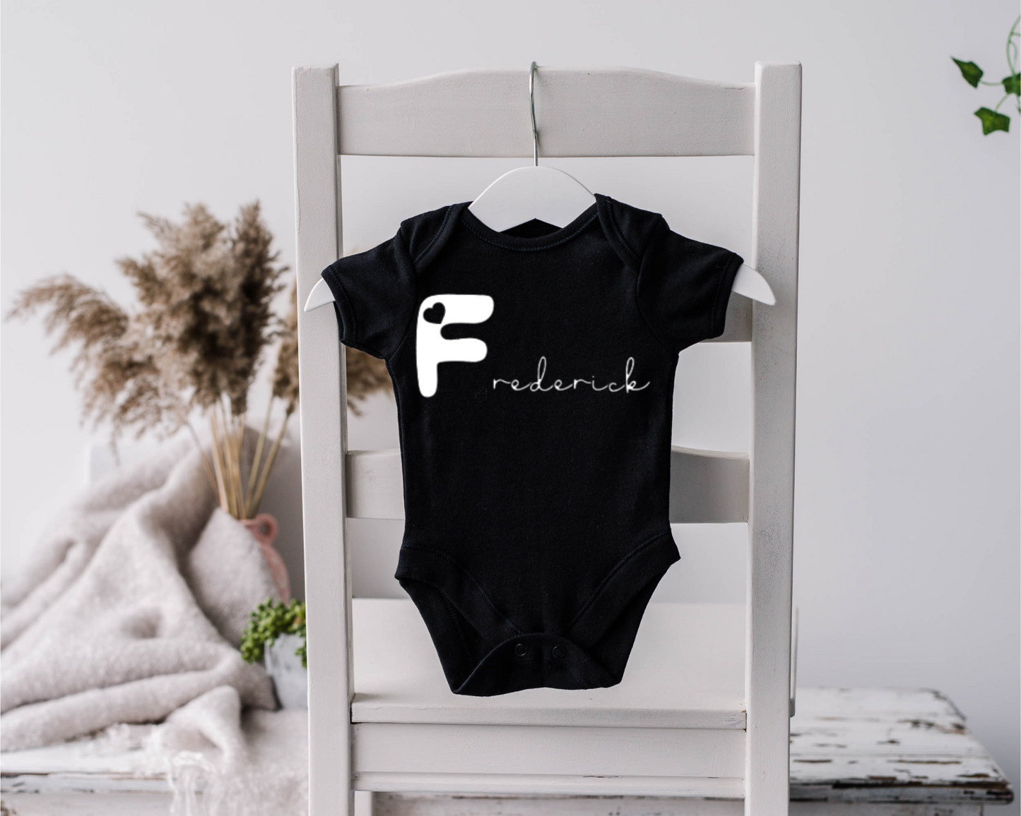 HEART INITIAL BODYSUIT