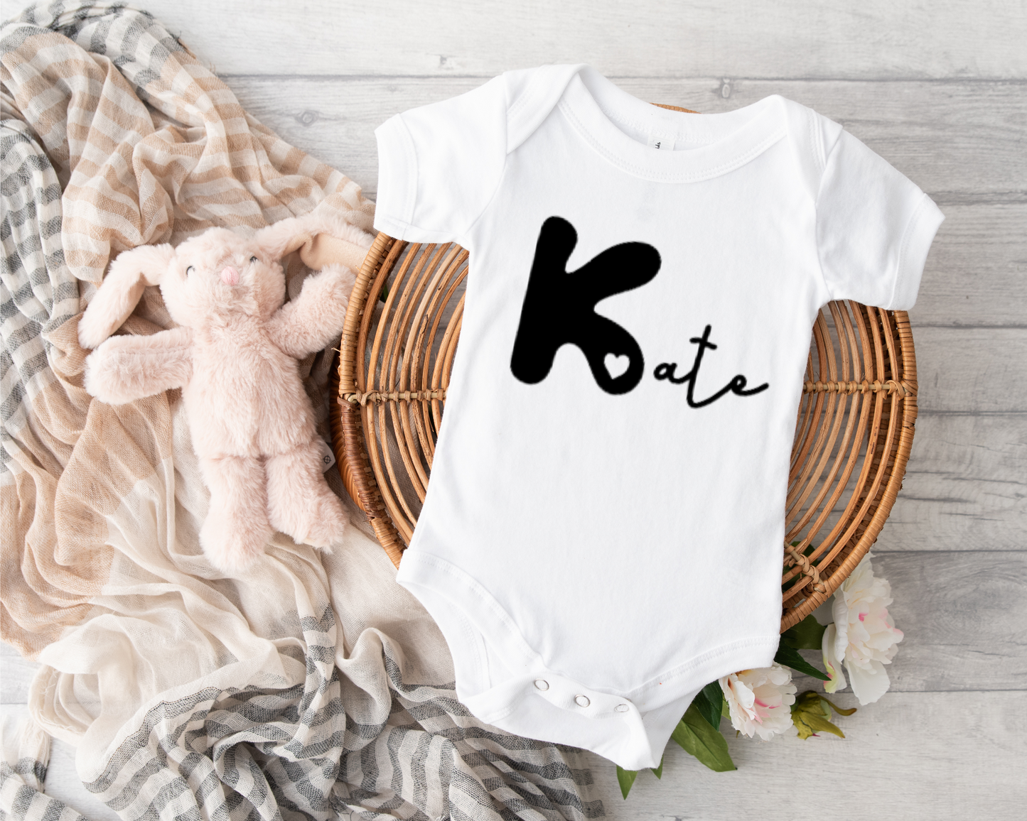 HEART INITIAL BODYSUIT