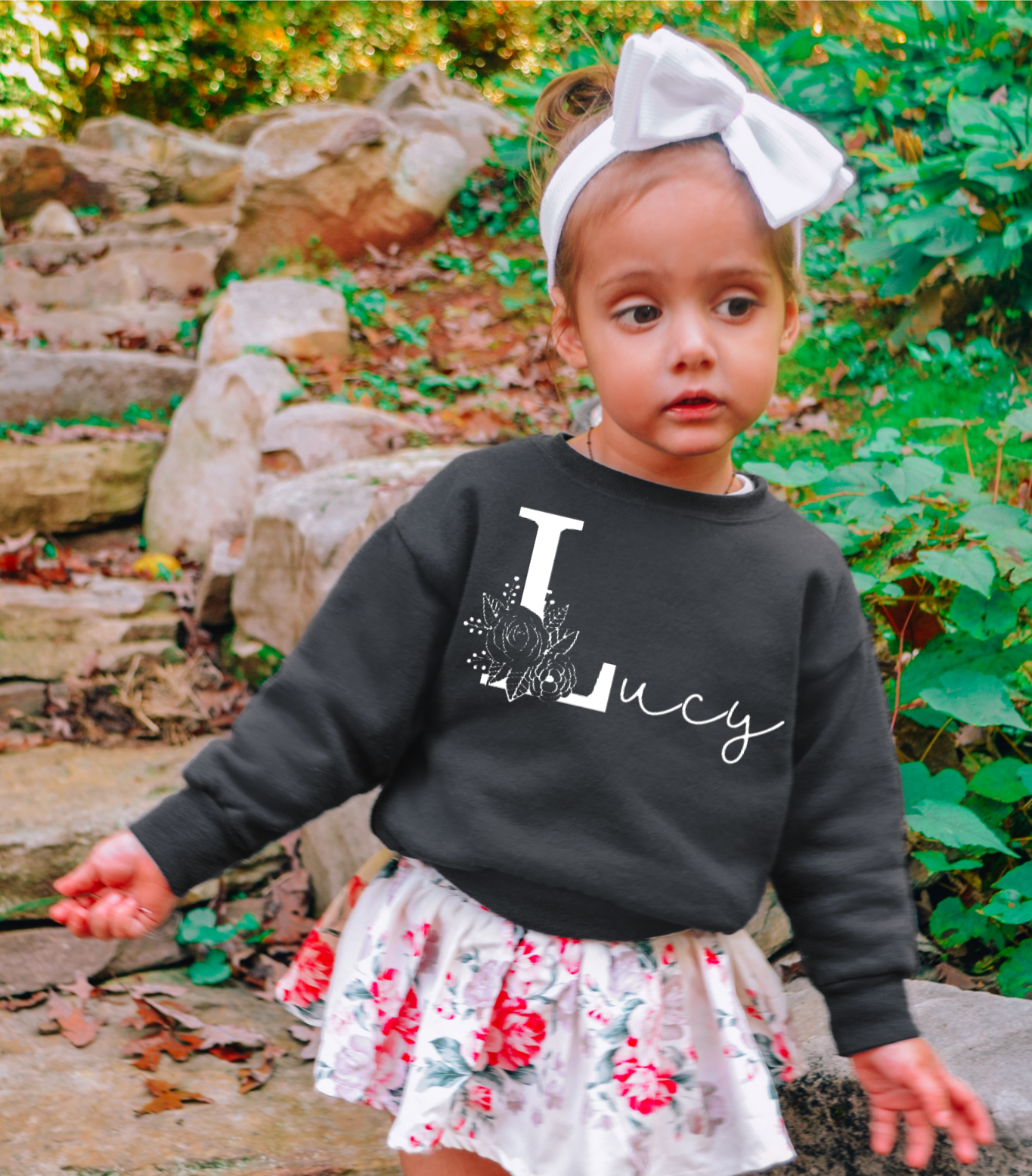 FLORIAL INITIAL SWEATSHIRT