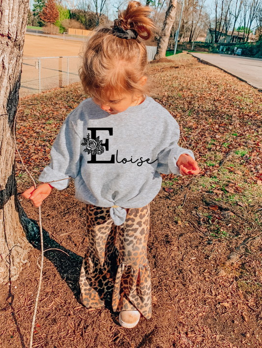 FLORIAL INITIAL SWEATSHIRT