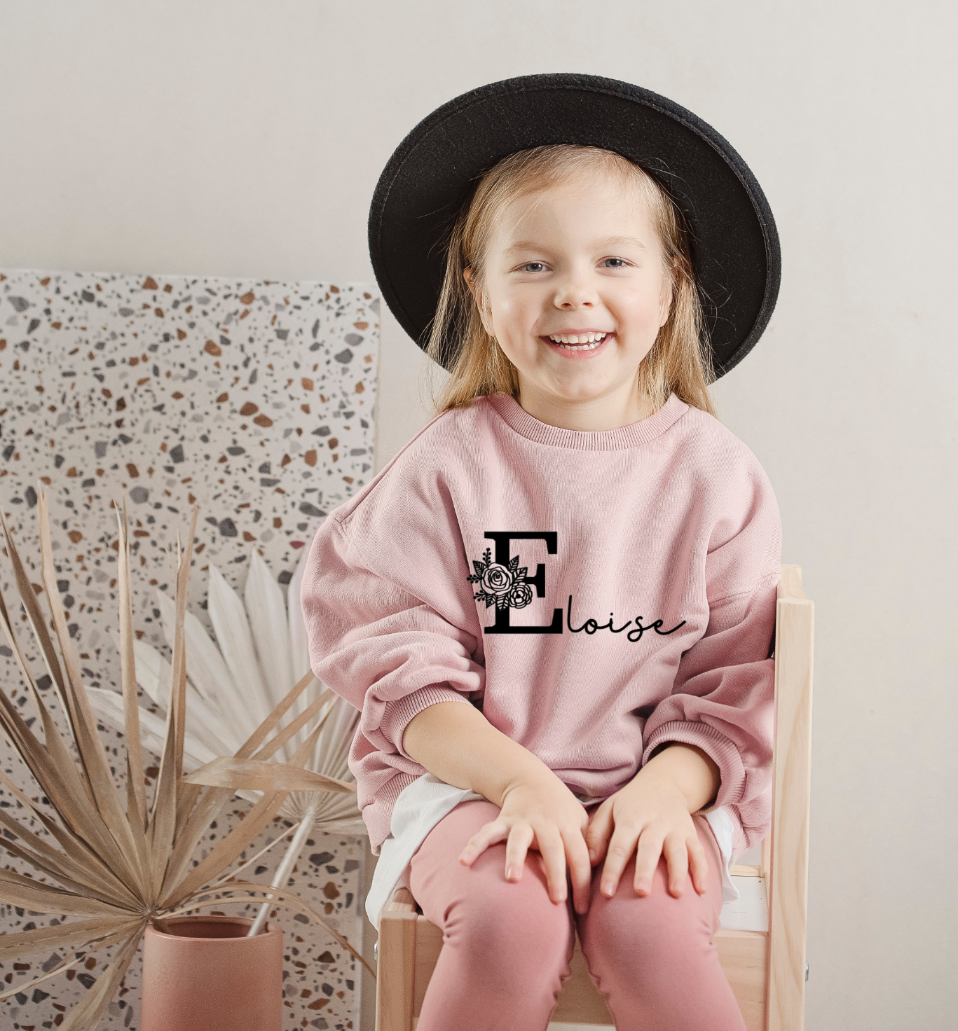 FLORIAL INITIAL SWEATSHIRT