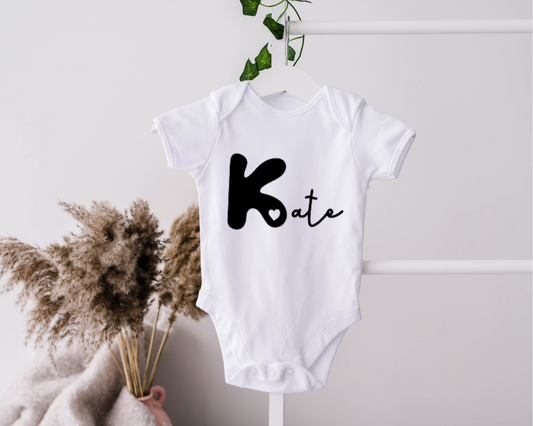 HEART INITIAL BODYSUIT