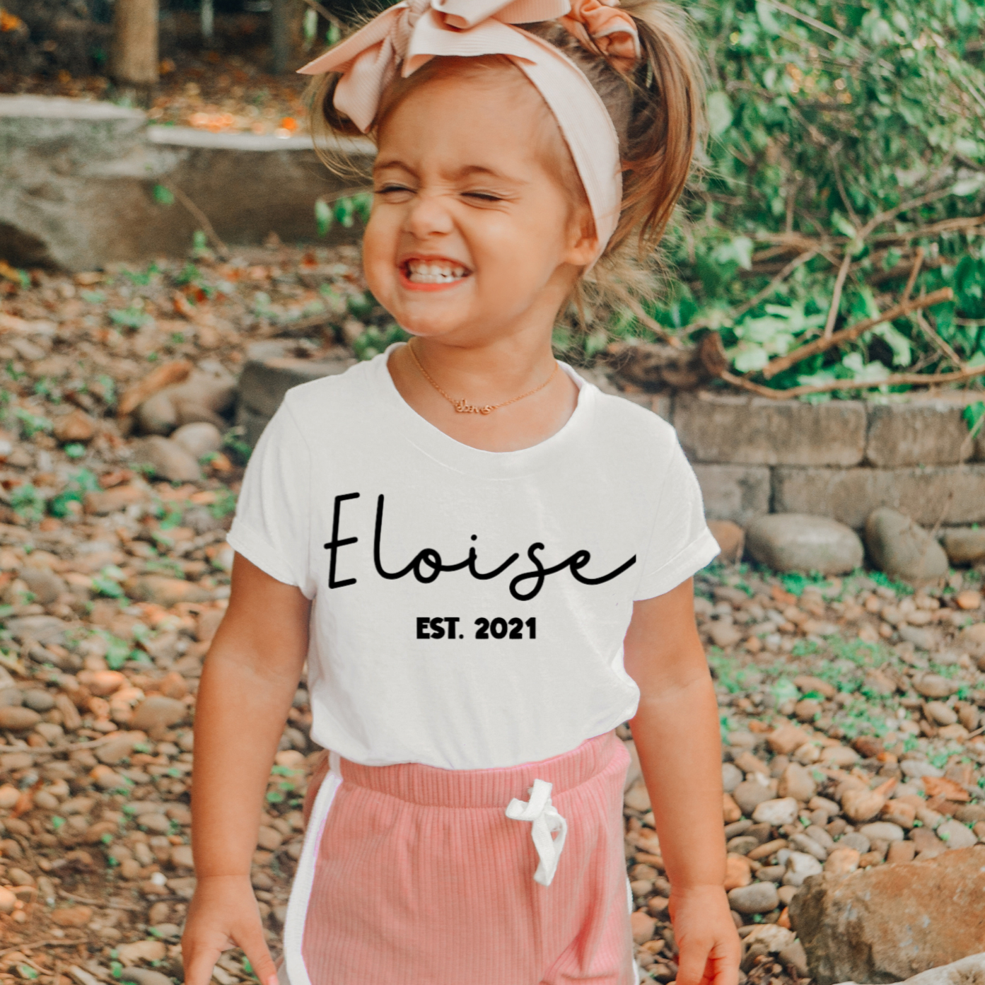 CURSIVE NAME & EST TEE
